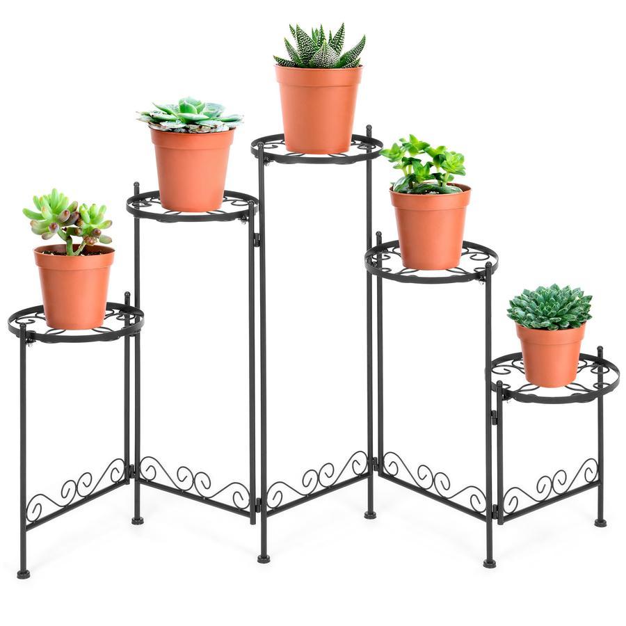 28in 5-Tier Metal Folding Plant Stand